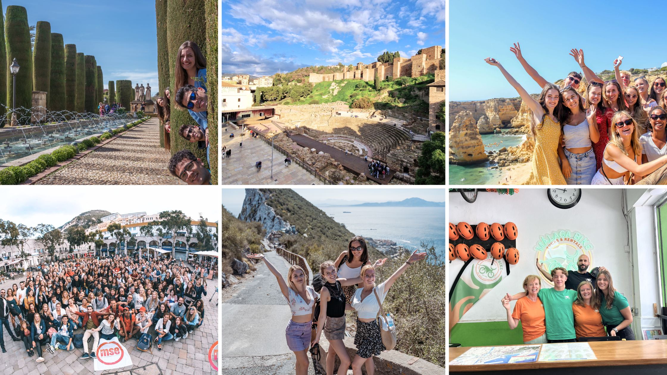 COLLAGE OF PHOTOS OF ERASMUS STUDENTS